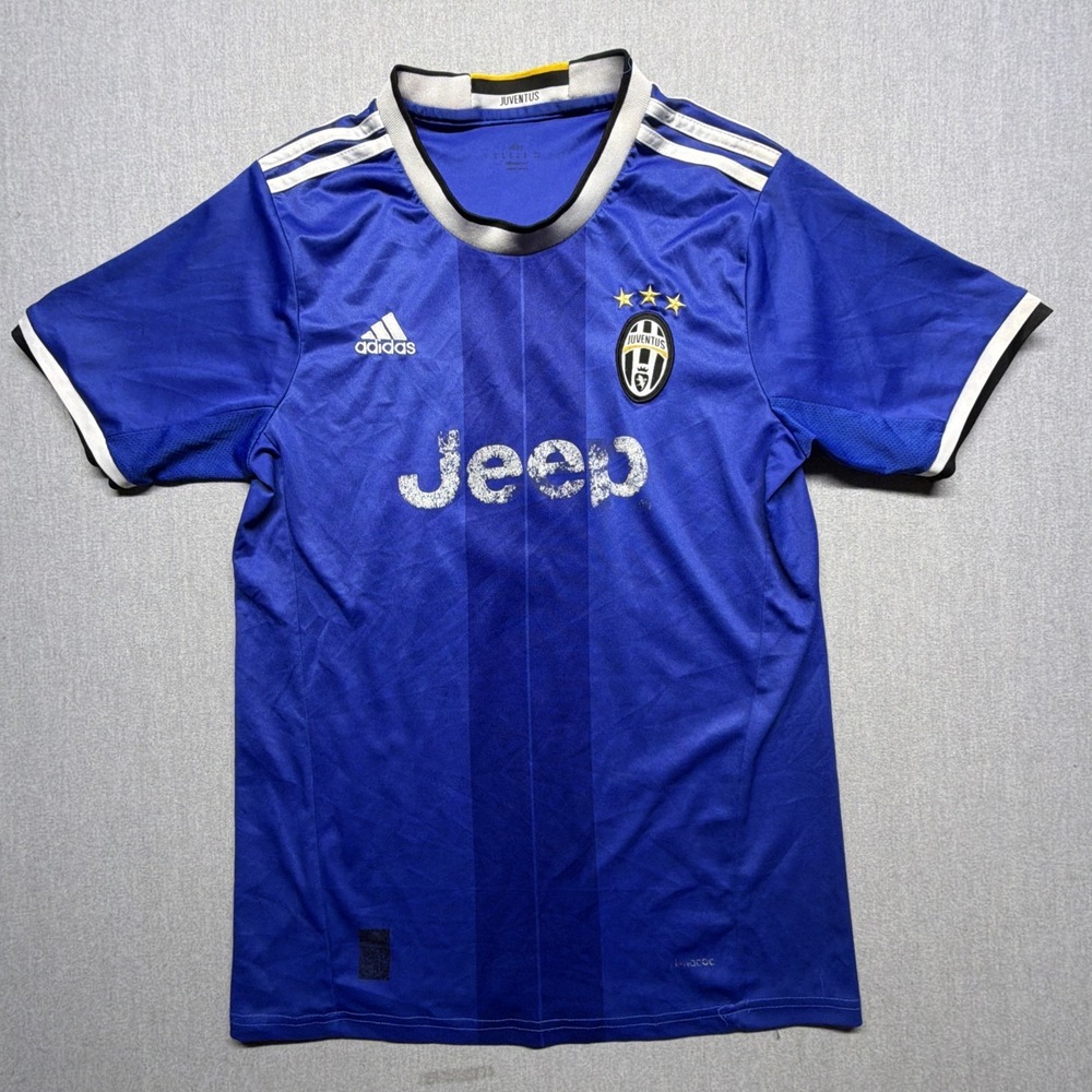 Adidas Juventus 2016-2017 Away Jersey Size Medium Men's Blue Jeep